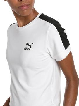 Camiseta Puma Classics Tight Blanco Mujer