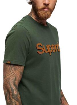 Camiseta Superdry Core Logo Classic Verde Hombre