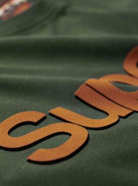 Camiseta Superdry Core Logo Classic Verde Hombre