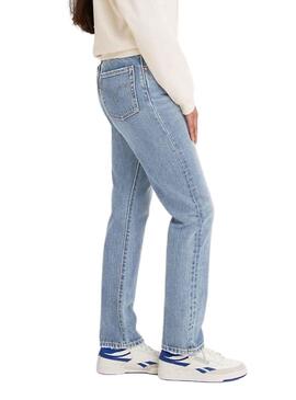 Pantalón Vaquero Levis 501 Azul Claro Mujer