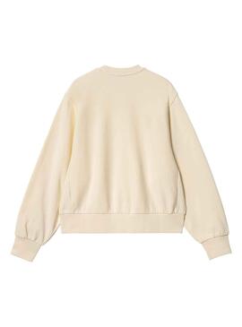 Sudadera Carhartt American Script Beige Mujer