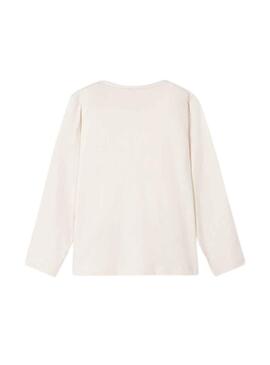 Camiseta Mayoral Básica Corazón Beige Niña