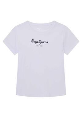 Camiseta Pepe Jeans Wenda Winter Blanco Para Niña