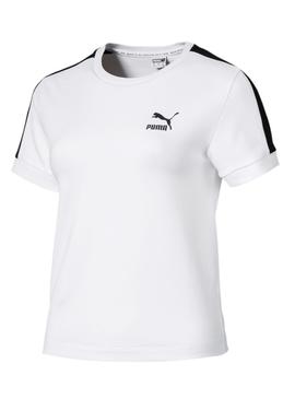 Camiseta Puma Classics Tight Blanco Mujer