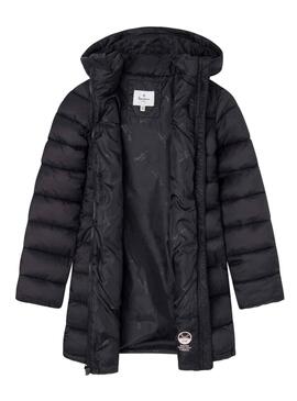 Abrigo Pepe Jeans Acolchado Simone Negro Para Niña