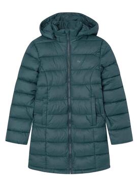 Abrigo Pepe Jeans Acolchado Simone Verde Para Niña