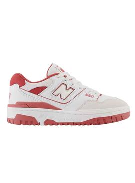 Zapatillas New Balance 550 Blanco Rojo Kids