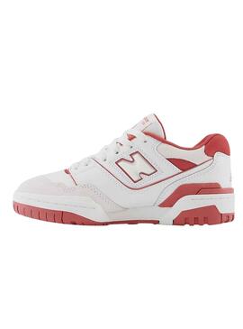 Zapatillas New Balance 550 Blanco Rojo Kids