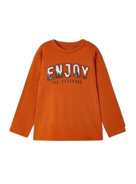 Camiseta Mayoral Embossed Naranja para Niño