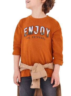 Camiseta Mayoral Embossed Naranja para Niño