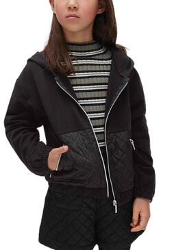 Chaqueta Mayoral Felpa Combinada Negro Niña