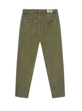 Pantalón Mayoral Sarga Slouchy Verde para Niña