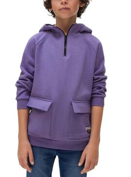 Sudadera Mayoral Bolsillos Morado para Niño