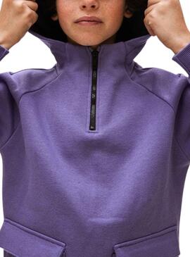 Sudadera Mayoral Bolsillos Morado para Niño