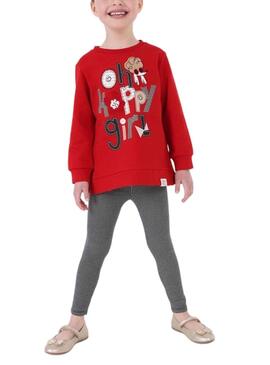 Conjunto Mayoral Leggings Pata de Gallo Rojo Niña