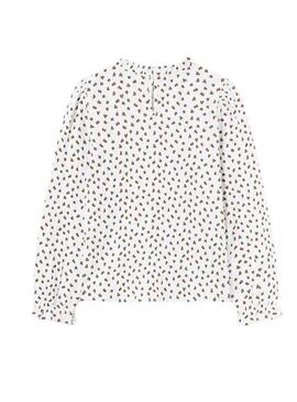 Camiseta Mayoral Estampada Corazones Blanco Niña