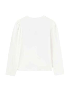 Camiseta Mayoral Bordado Blanco para Niña