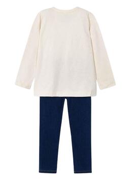 Conjunto Mayoral Leggings Knit Denim Marino Niña