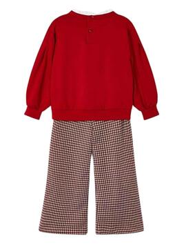 Conjunto Mayoral Pantalón Punto Jacquard Rojo Niña