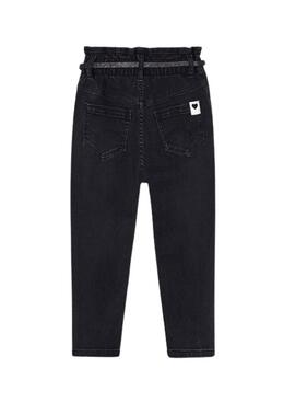 Pantalón Denim Mayoral Cinturón Negro para Niña