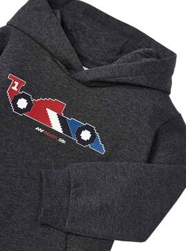 Sudadera Mayoral Aplique Engomado Gris para Niño