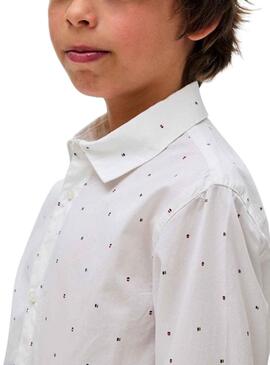 Camisa Mayoral Estampada Blanco para Niño