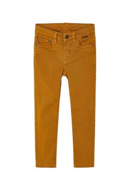 Pantalón Mayoral Sarga Skinny Camel para Niño