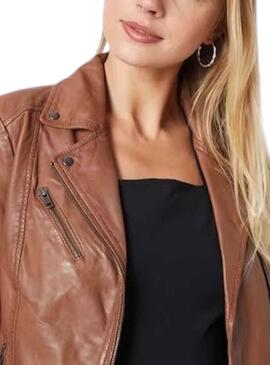 Cazadora Naf Naf Pelle Marron para Mujer