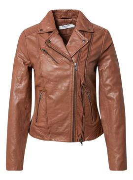 Cazadora Naf Naf Pelle Marron para Mujer