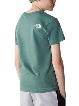 Camiseta The North Face Teen Dome Verde Niño