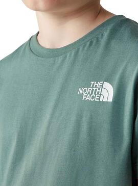 Camiseta The North Face Teen Dome Verde Niño