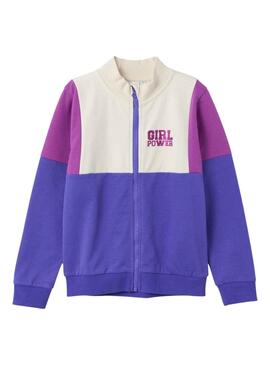 Sudadera Name It Nilea Color Block Morado Niña