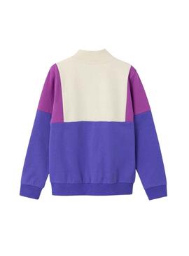 Sudadera Name It Nilea Color Block Morado Niña