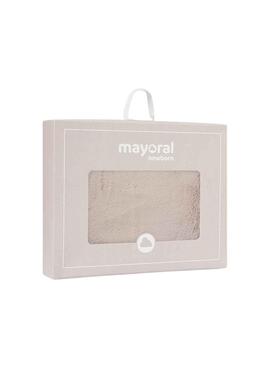 Manta Mayoral Pom Pom Beige para Bebé