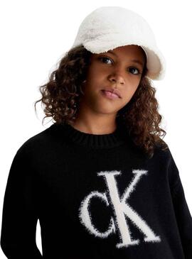 Gorra Calvin Klein Teddy Texture Blanco Niño Niña