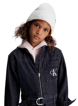 Gorro Calvin Klein Monogram Blanco para Niña Niño