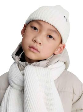 Gorro Calvin Klein Monogram Blanco para Niña Niño