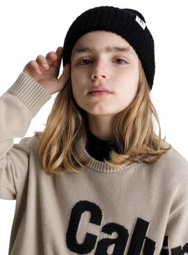 Gorro Calvin Klein Monogram Negro para Niña