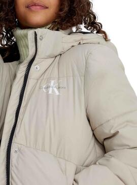 Chaqueta Calvin Klein Long Puffer Beige para Niña