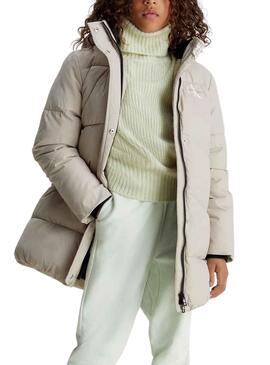 Chaqueta Calvin Klein Long Puffer Beige para Niña