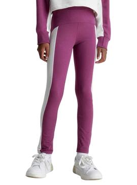 Leggings Calvin Klein Colour Block Morado Niña