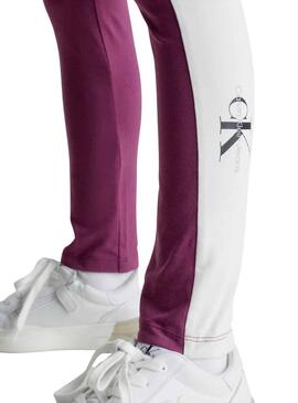 Leggings Calvin Klein Colour Block Morado Niña