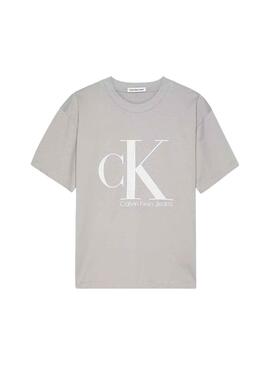 Camiseta Calvin Klein Marble Beige para Niño