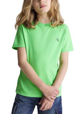 Camiseta Calvin Klein Pack 2 Monogram Verde Niño