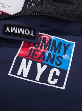 Cazadora Tommy Jeans Coated Azul Marino Hombre