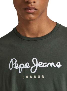 Camiseta Pepe Jeans Eggo Long Verde para Hombre