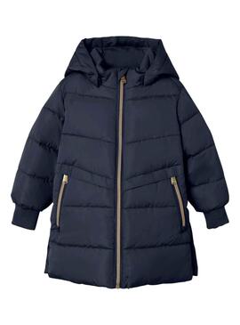 Chaqueta Name It Music Long Puffer Marino Niña