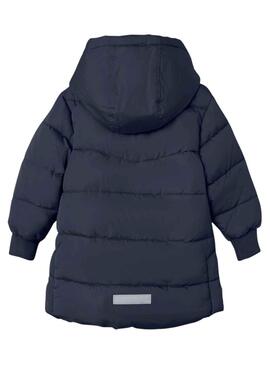 Chaqueta Name It Music Long Puffer Marino Niña