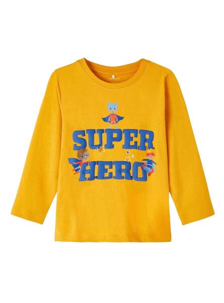 Camiseta Name It Velbo Amarillo para Niño