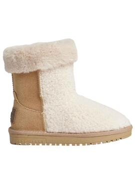 Botines Pepe Jeans Diss Furry Beige para Niña